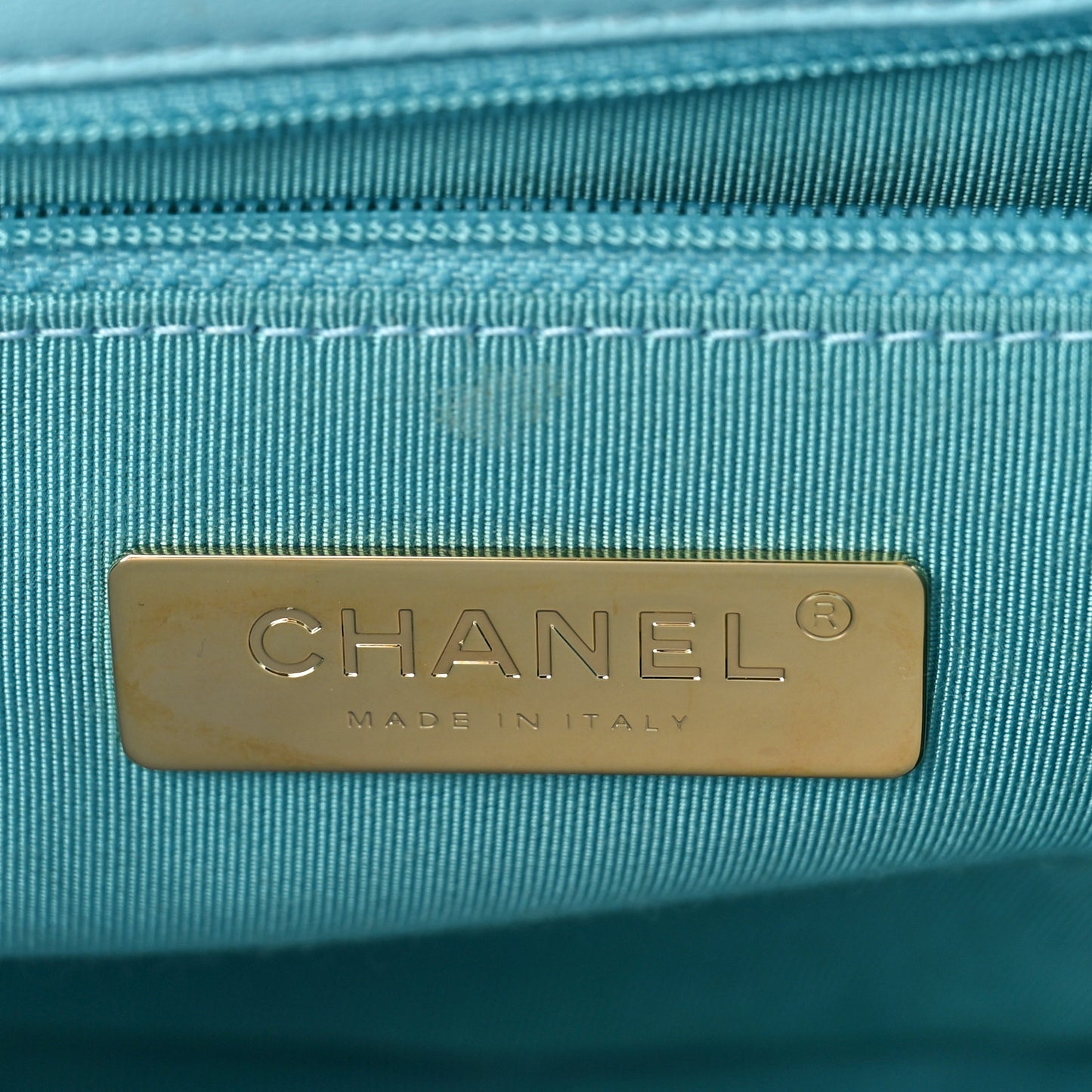 Lambskin Quilted Medium Chanel 19 Flap Light Blue