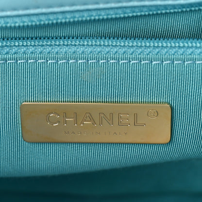 Chanel Lambskin Quilted Medium Chanel 19 Flap Light Blue 6 of 9