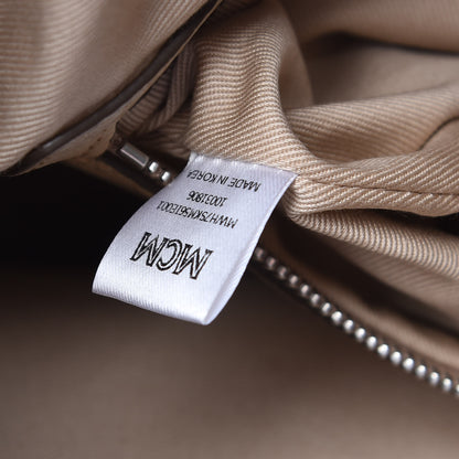 MCM Grained Calfskin Medium Klara Hobo New Beige 8 of 16