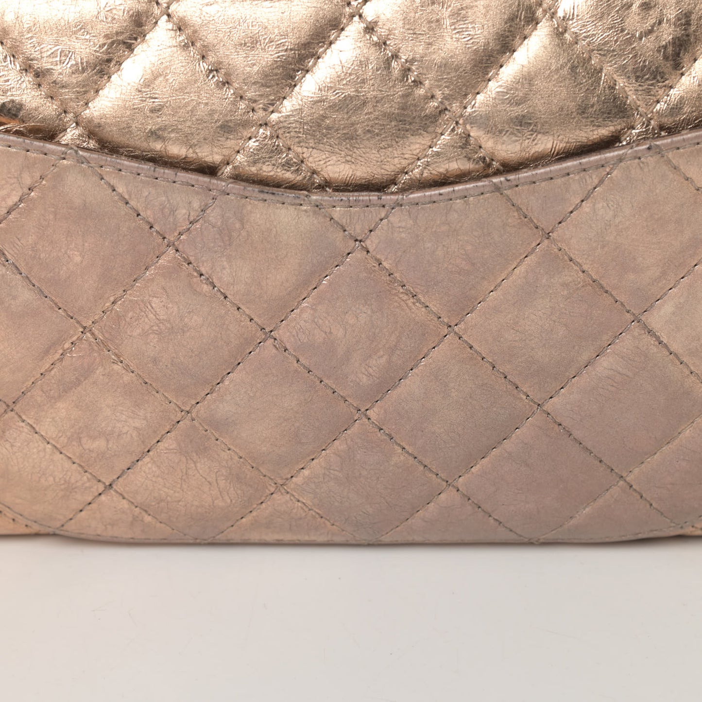 Metallic Aged Calfskin Quilted 2.55 Reissue 227 Flap Gold