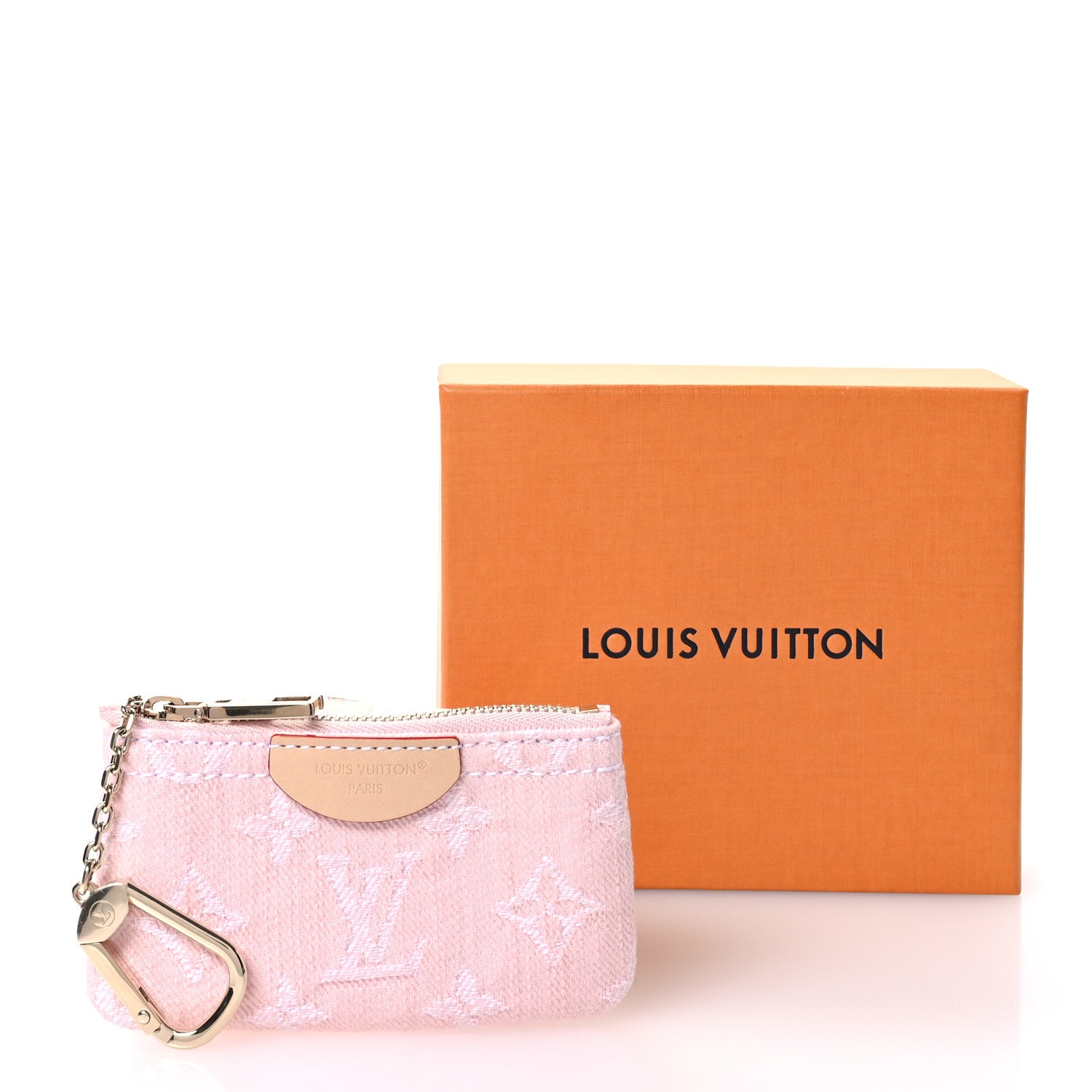 LOUIS VUITTON ピンク キーケース　デニム生地 Louis Vuitton Monogram Denim Key Pouch Washed Pink 1627572