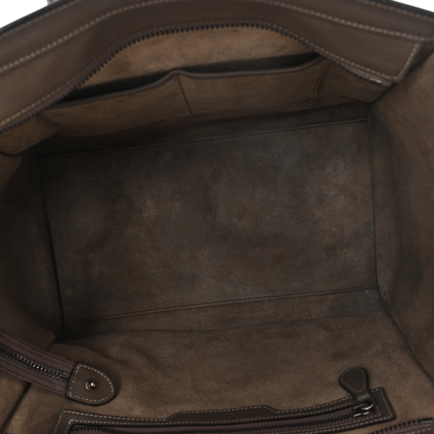 Celine Drummed Calfskin Mini Luggage Souris 5 of 12