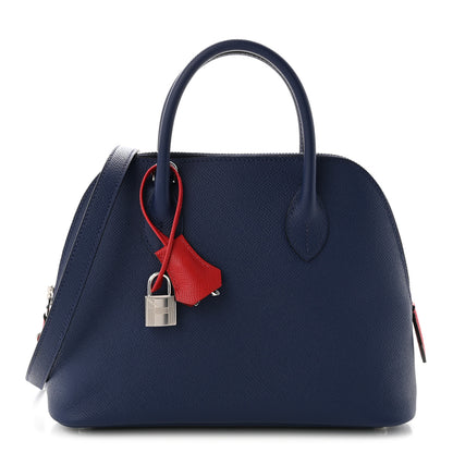 Hermes Epsom Tri-Color 1923 Bolide 25 Blue Saphir Blue Indigo Rouge Piment 1 of 11
