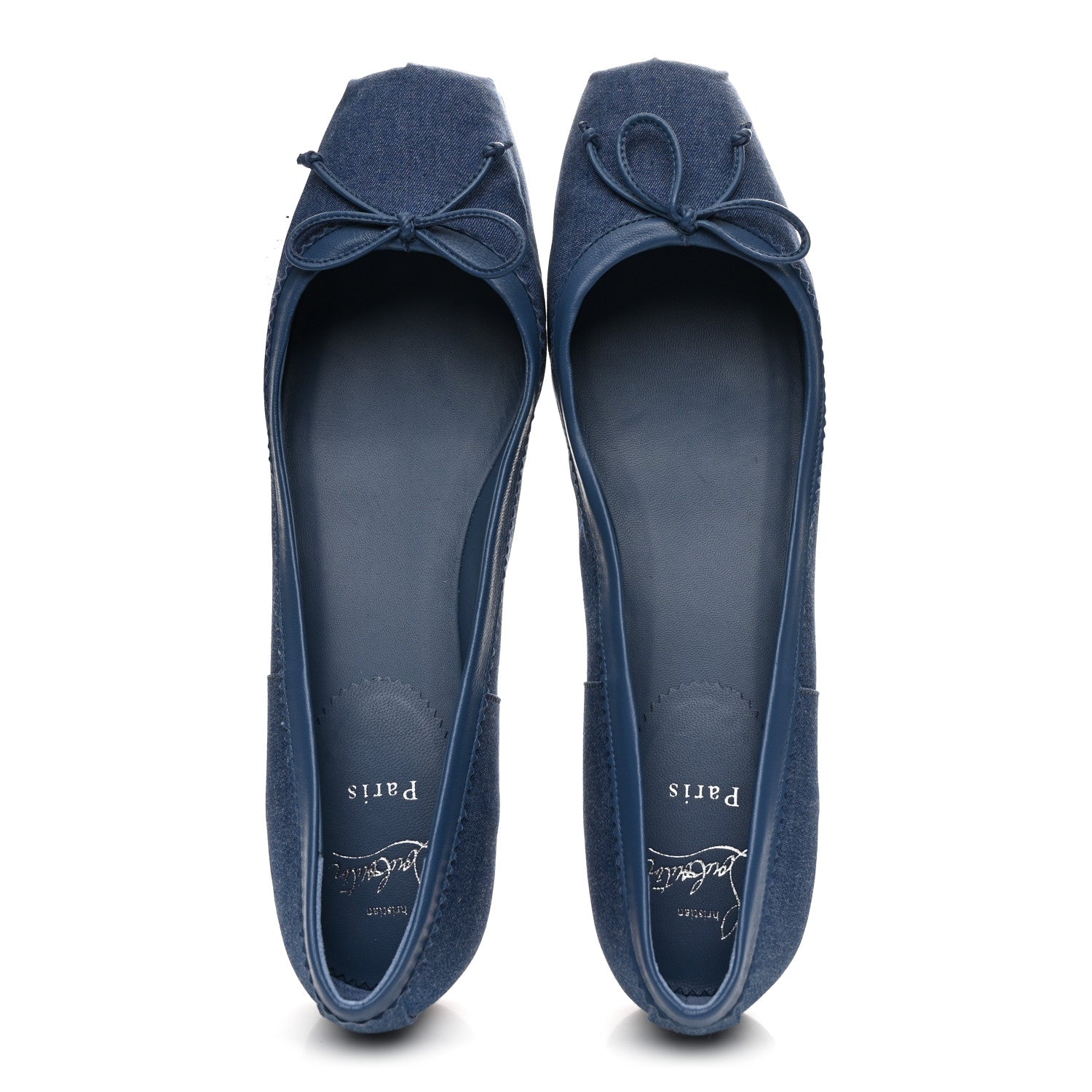 Christian Louboutin Denim Mamadrague Flats 42 Blue 2 of 9