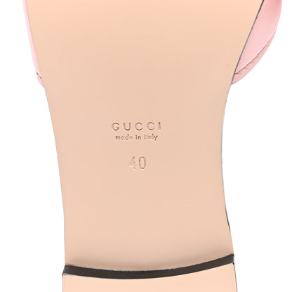 Gucci Cosmos Softy Calfskin Interlocking G Cut Out Slide Sandals 40 Pastel Pink 6 of 7