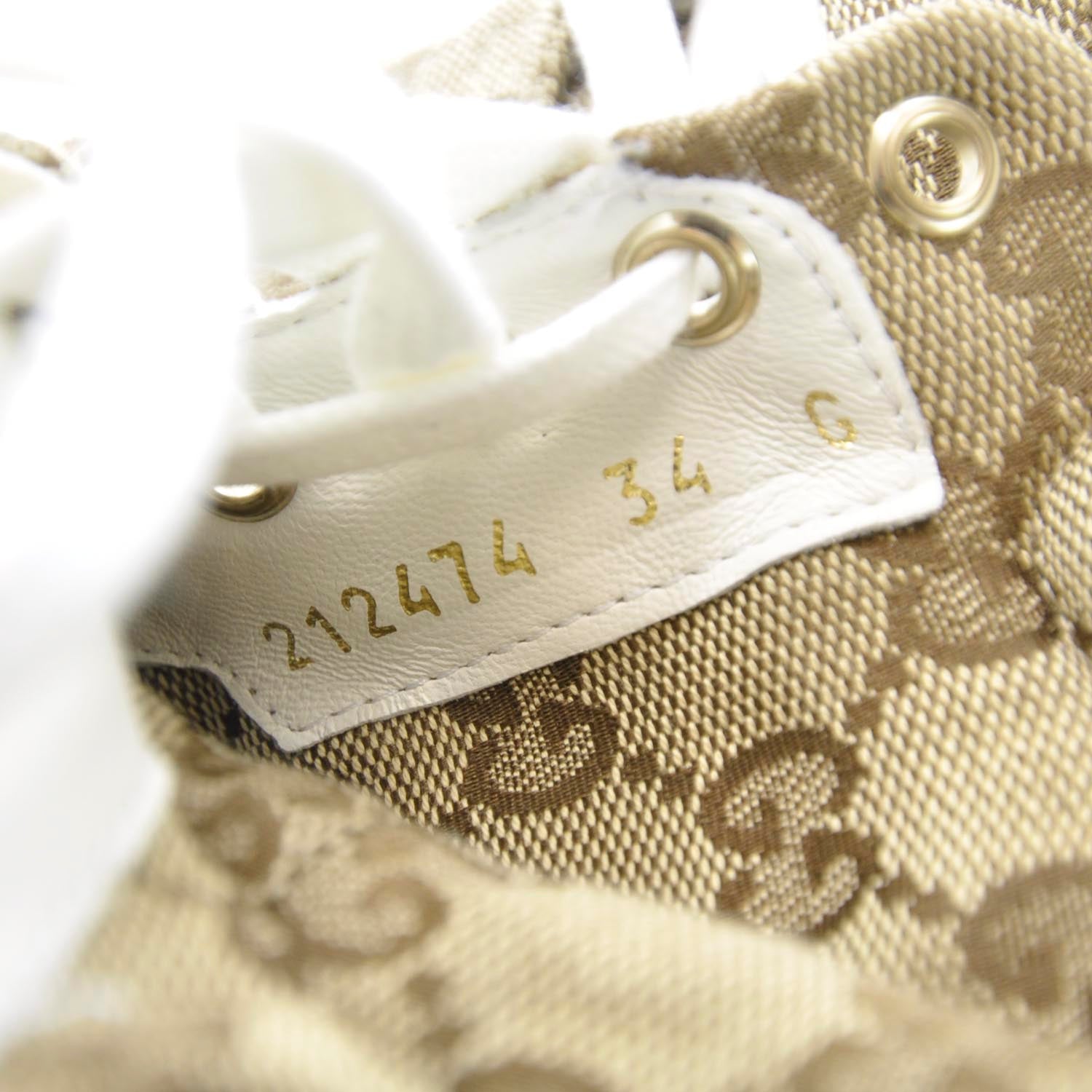 Gucci Monogram High Top Sneakers 34UK- size 4US 6 of 7