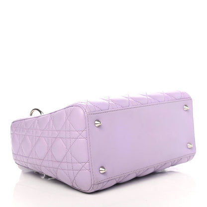 Christian Dior Lambskin Cannage Medium Lady Dior Purple 3 of 4