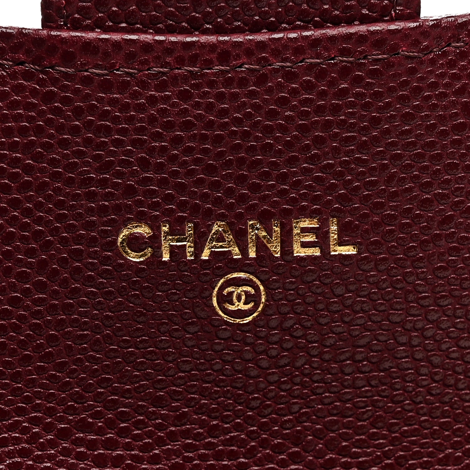 Chanel Caviar Quilted Flap Card Holder Wallet Burgundy 6 of 9