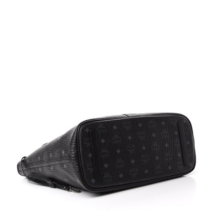 MCM Visetos Medium Liz Reversible Shopper Tote Black 4 of 15