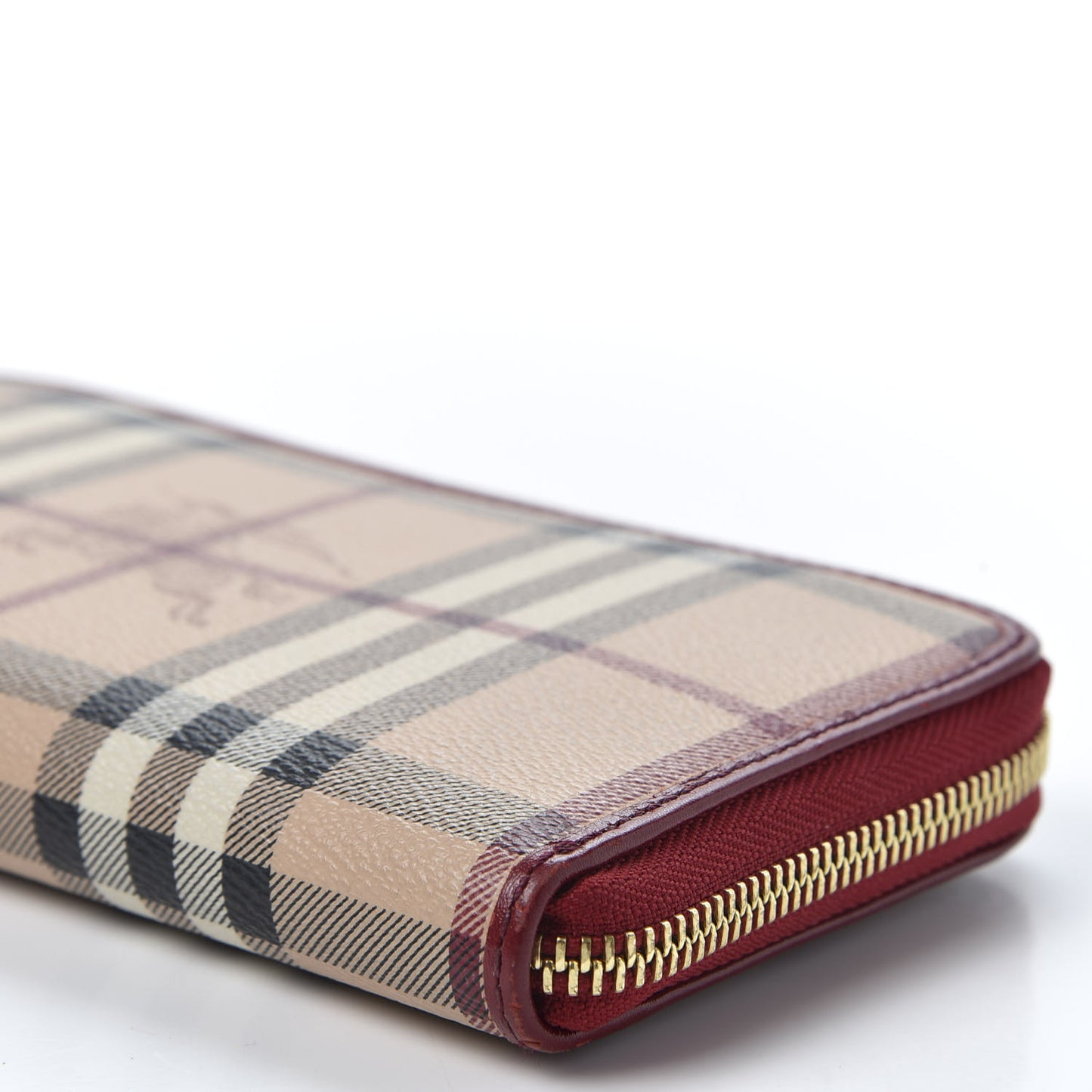 Haymarket Check Large Ziggy Zip Around Wallet Red