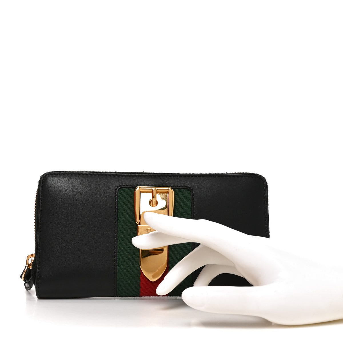 Calfskin Sylvie Zip Around Wallet Hibiscus Red