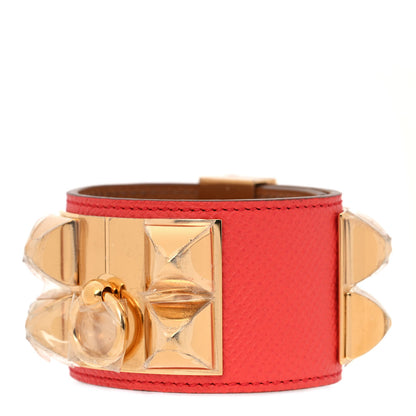 Hermes Epsom Collier de Chien CDC Bracelet S Rose Jaipur 1 of 7