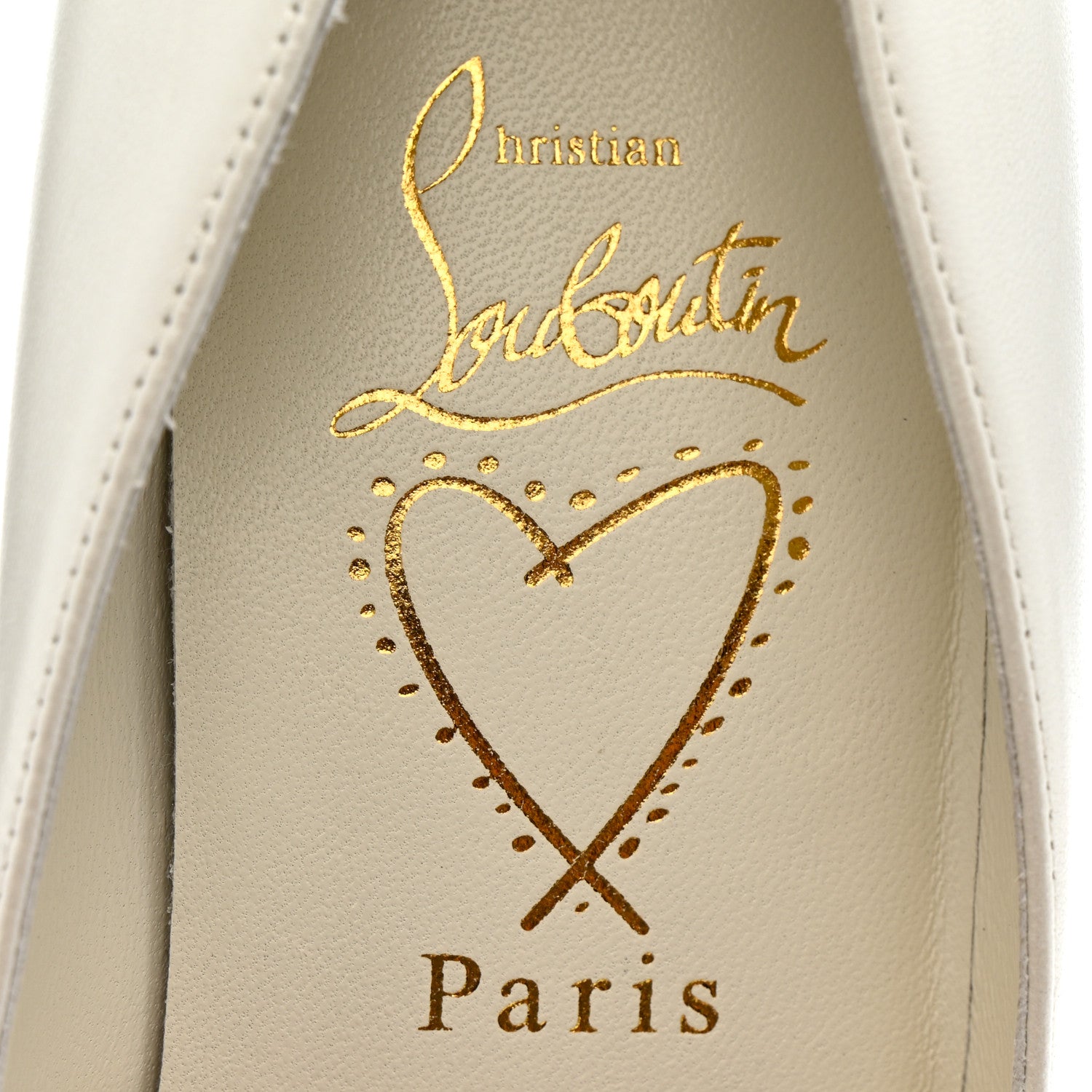 Christian Louboutin Pearlescent Nappa Miss Z 80 Pumps 38 Bianco