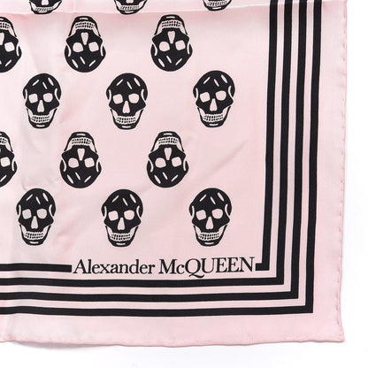 Alexander McQueen Silk Skull Scarf Pink Black 2 of 3