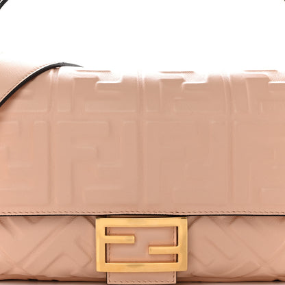 Fendi Nappa FF 1974 Embossed Baguette Baby Pink 8 of 10