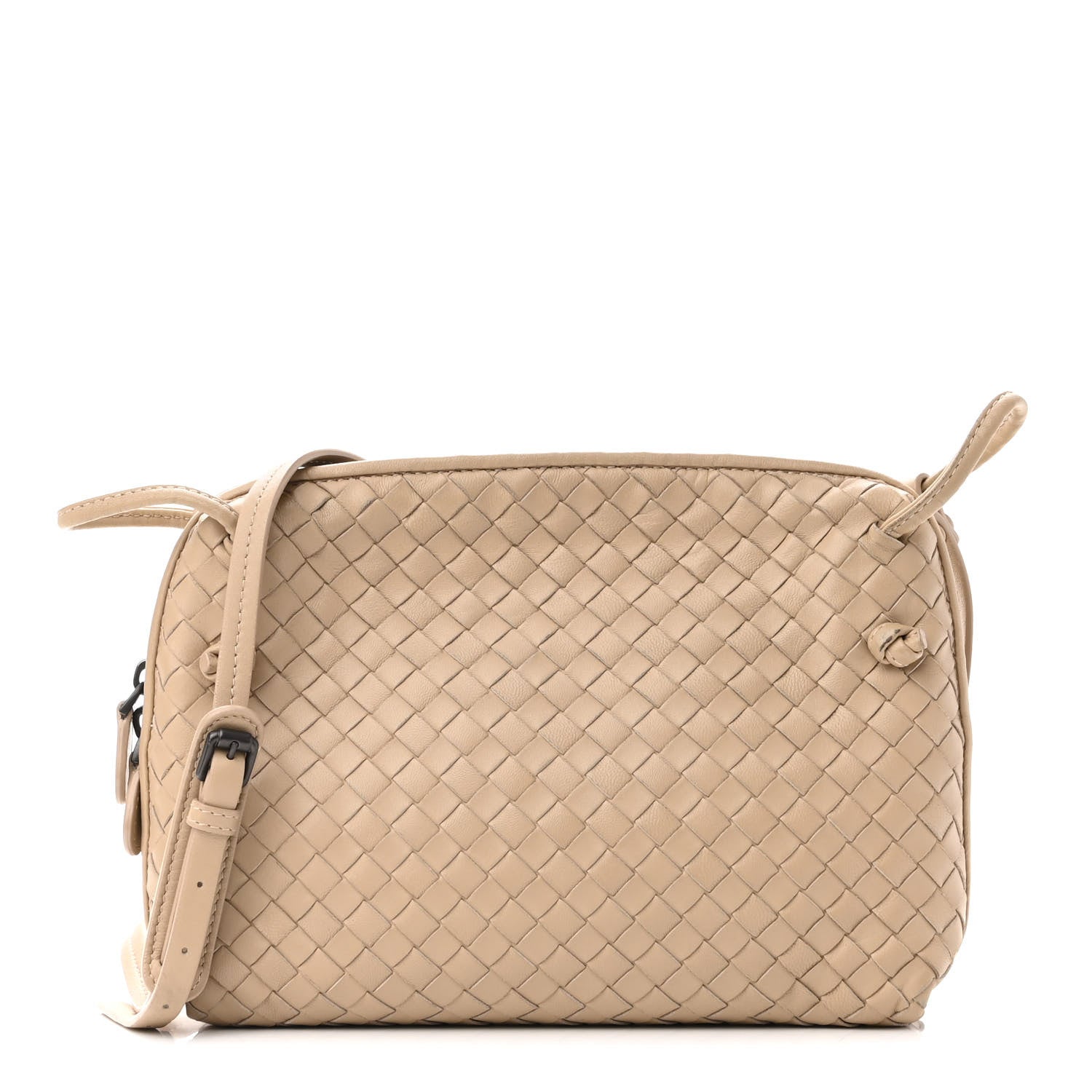 Bottega Veneta Nappa Intrecciato Nodini Crossbody Messenger Nude 1 of 9