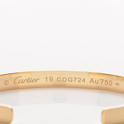 Cartier 18K Yellow Gold LOVE Cuff Bracelet 19 4 of 5