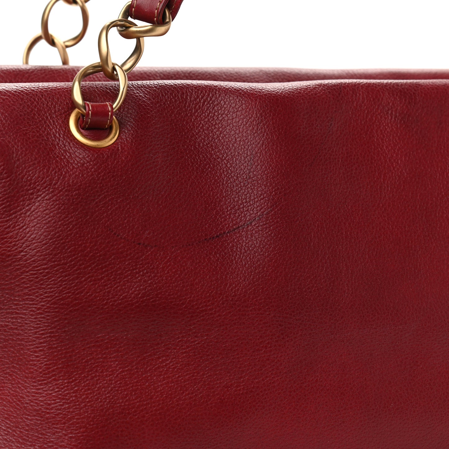 Calfskin CC Shoulder Bag Red