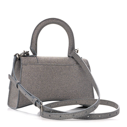 Balenciaga Glitter Fabric Hourglass Top Handle Bag XS Grey 3 of 13