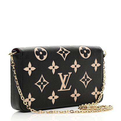 Louis Vuitton Empreinte Monogram Giant Felicie Pochette Black Beige 4 of 12