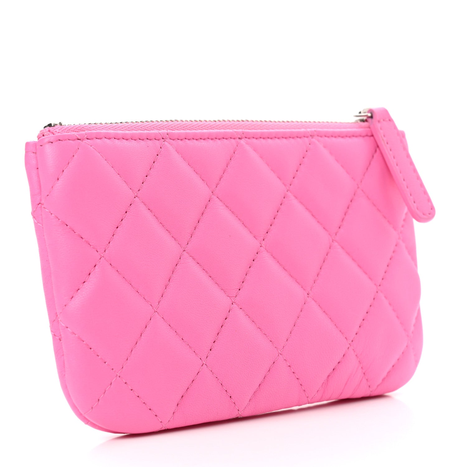 Chanel Lambskin Quilted Small Cosmetic Case Pink 3 of 8