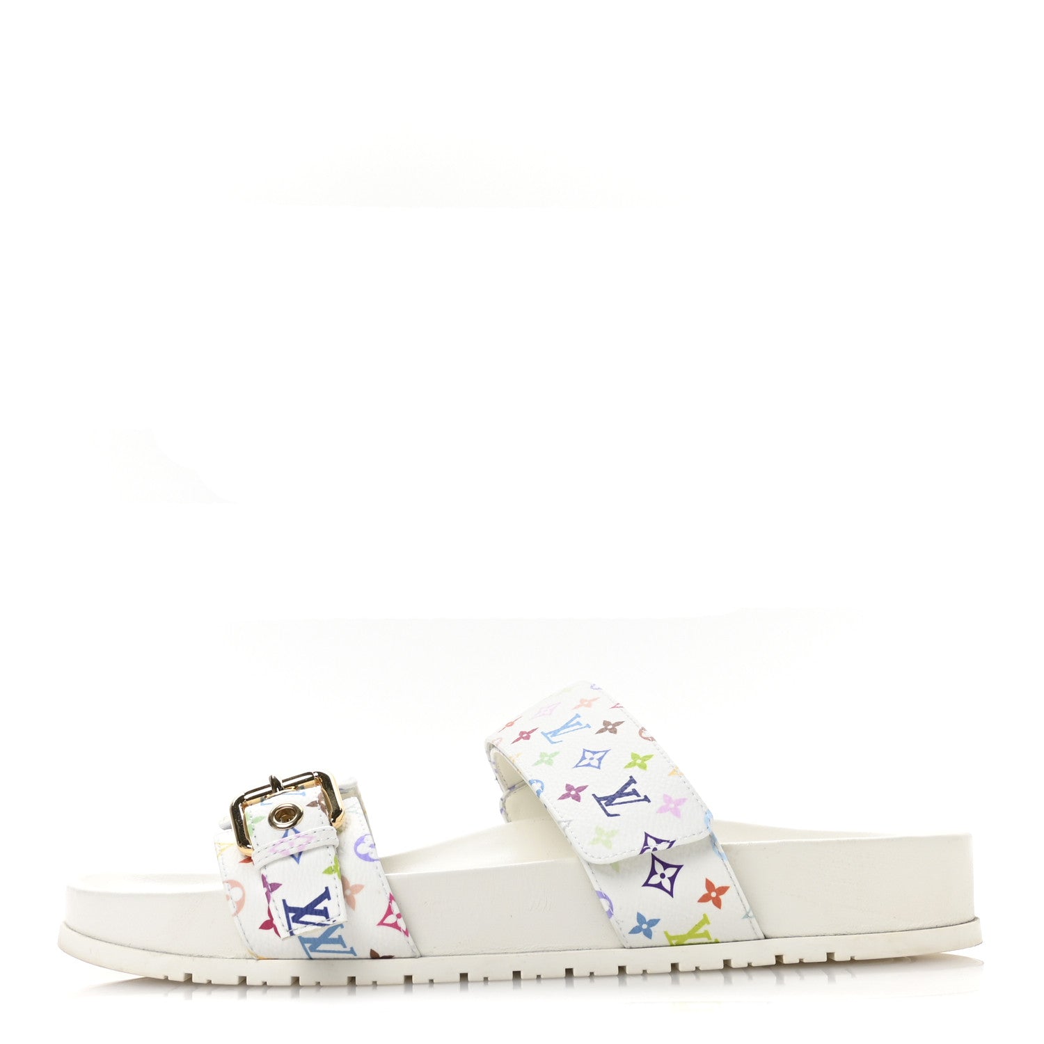 Louis Vuitton LV X TM Monogram Multicolor Bom Dia Comfort Mule Sandals 38.5 White 1 of 8