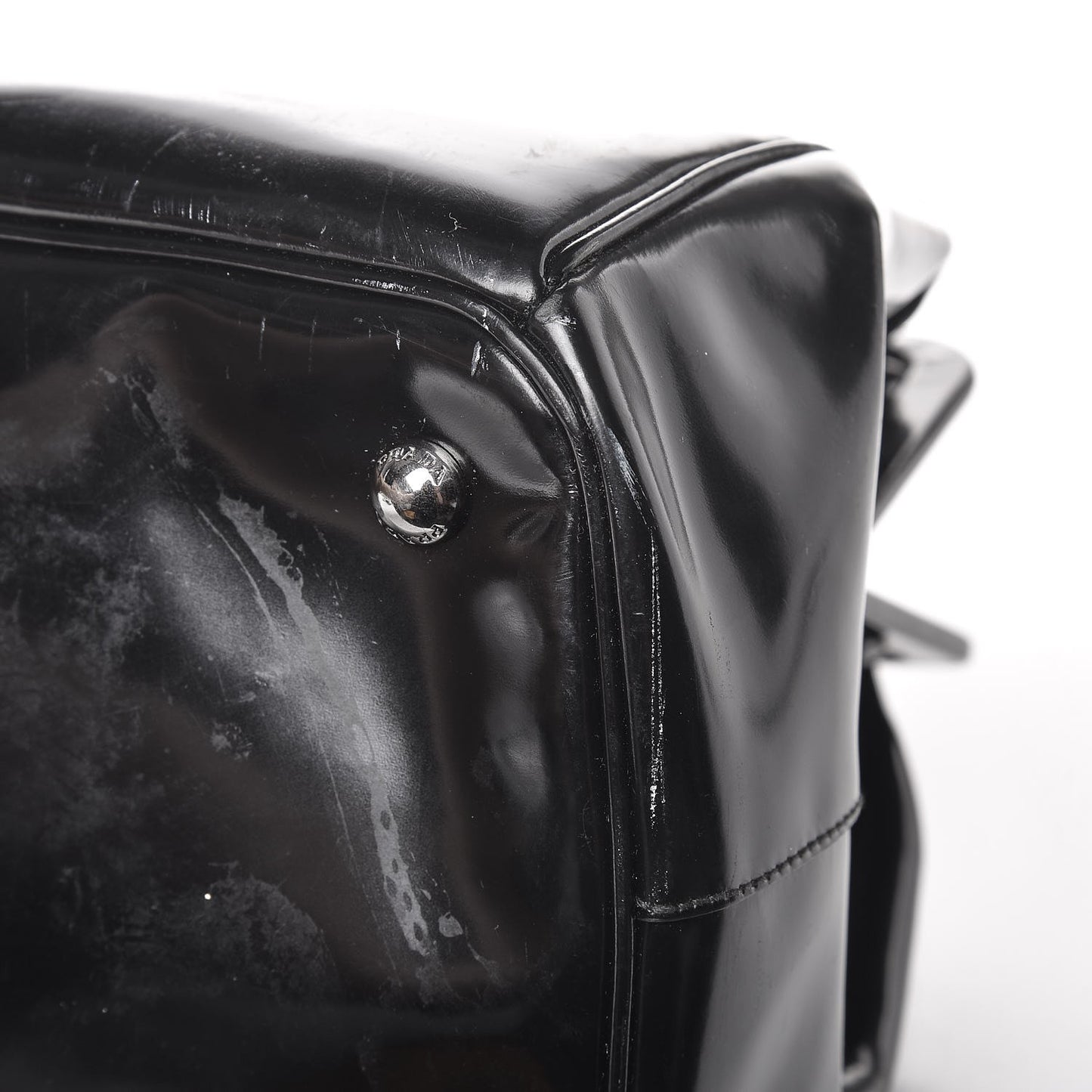 Spazzolato Crystal Frame Bag Black
