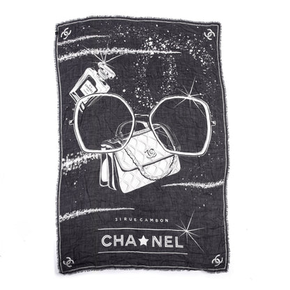Chanel Cashmere Trendy Flap Scarf Black 2 of 6