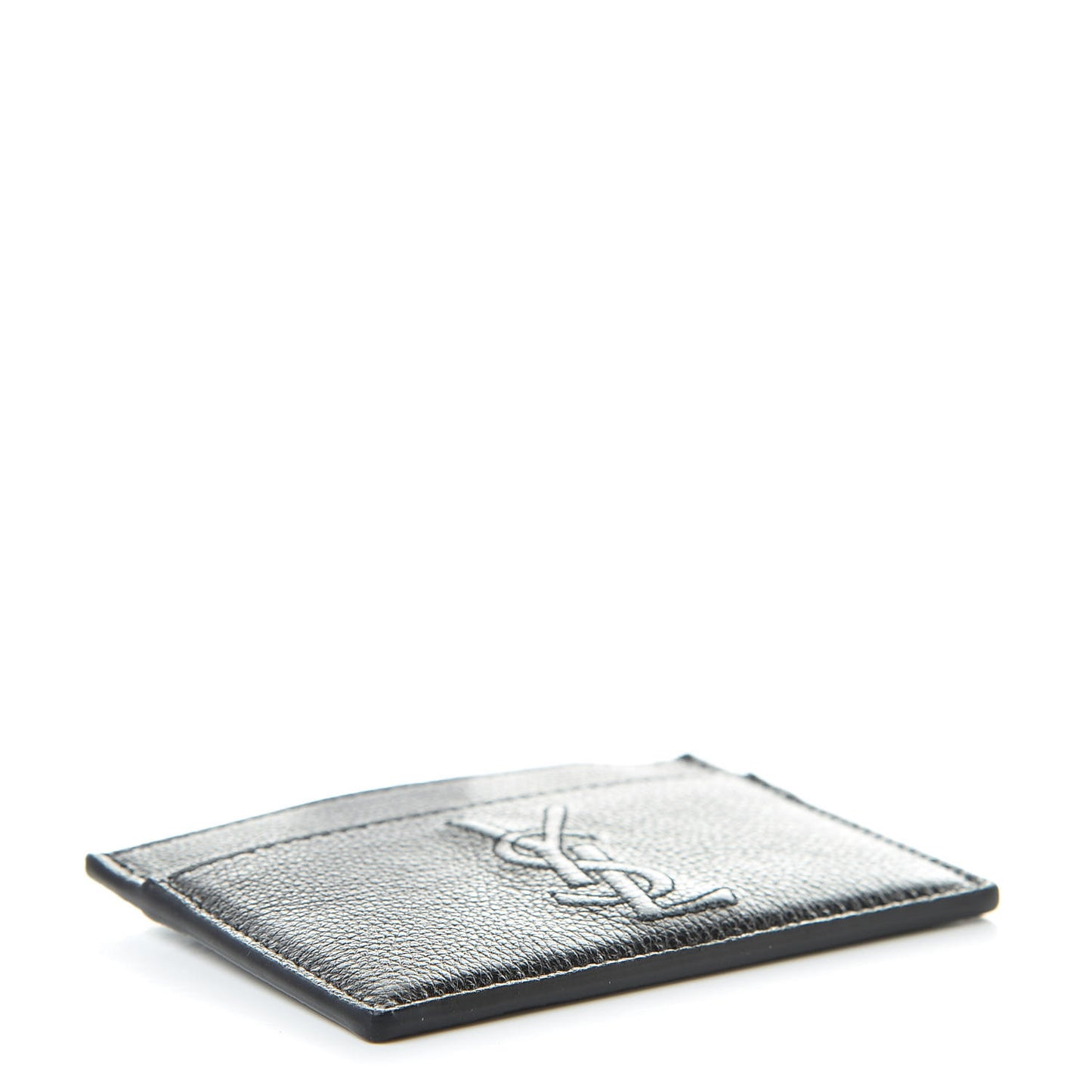 Textured Calfskin Belle De Jour Card Case Black