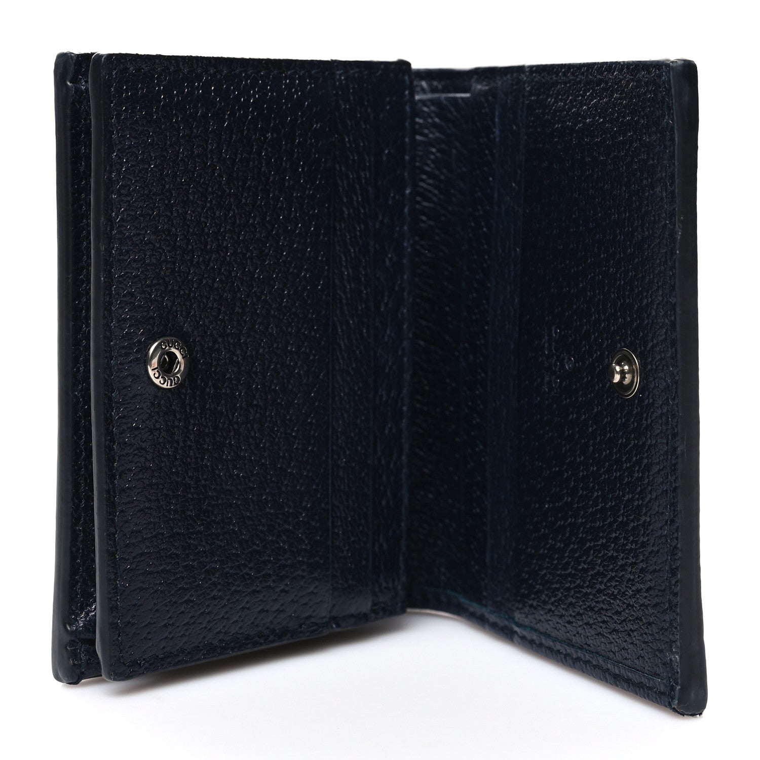 Gucci GG Supreme Monogram Textured Dollar Calfskin Web Ophidia Card Case Beige Blue 5 of 11