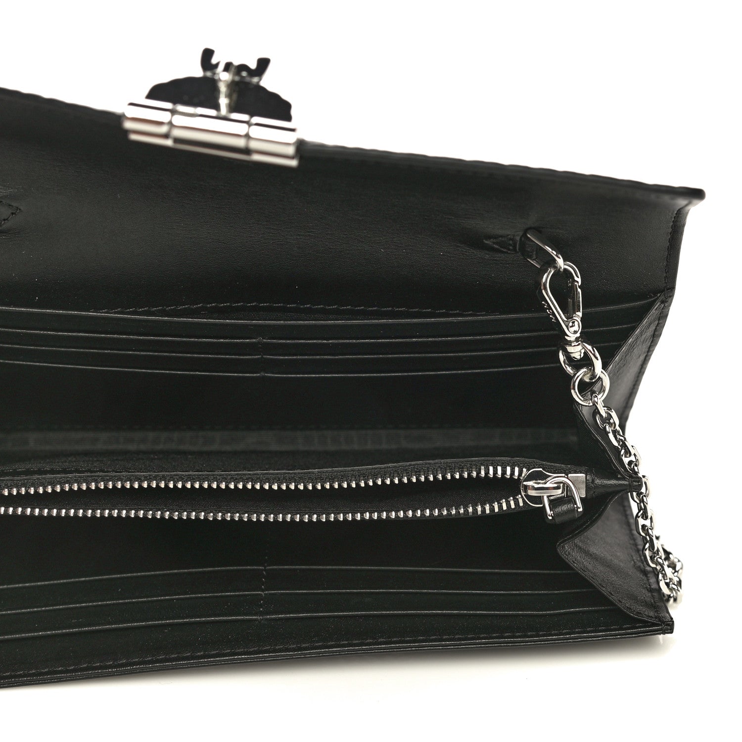 MCM Visetos Large Patricia Wallet On Chain Black 5 of 15