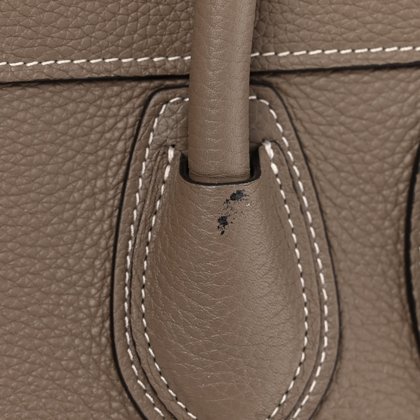 Drummed Calfskin Micro Luggage Souris