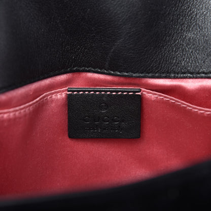 Gucci Velvet Matelasse Mini GG Marmont Shoulder Bag Black 8 of 11