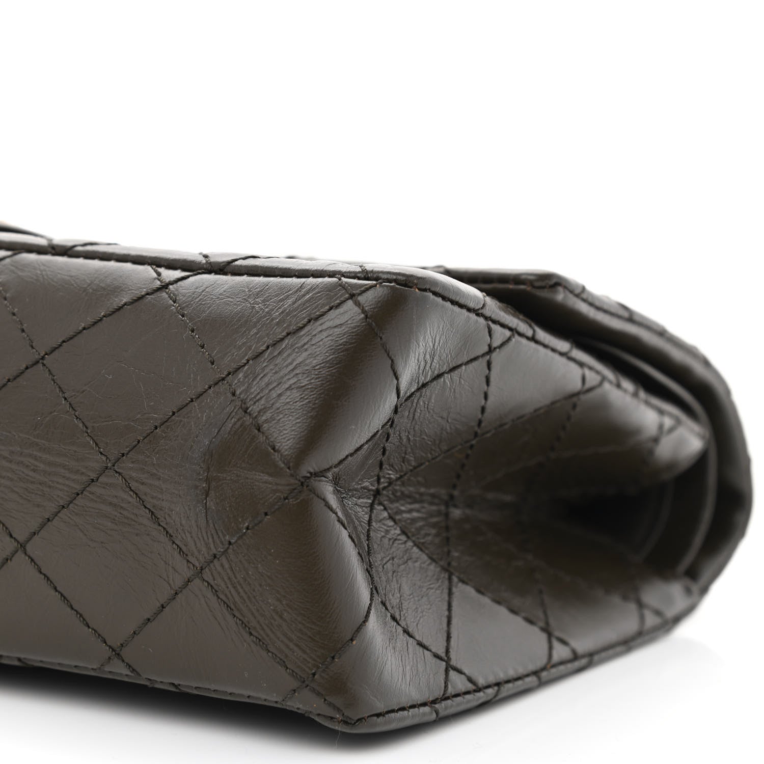 Chanel Aged Calfskin Quilted 2.55 Reissue 225 Flap Dark Green 9 of 10