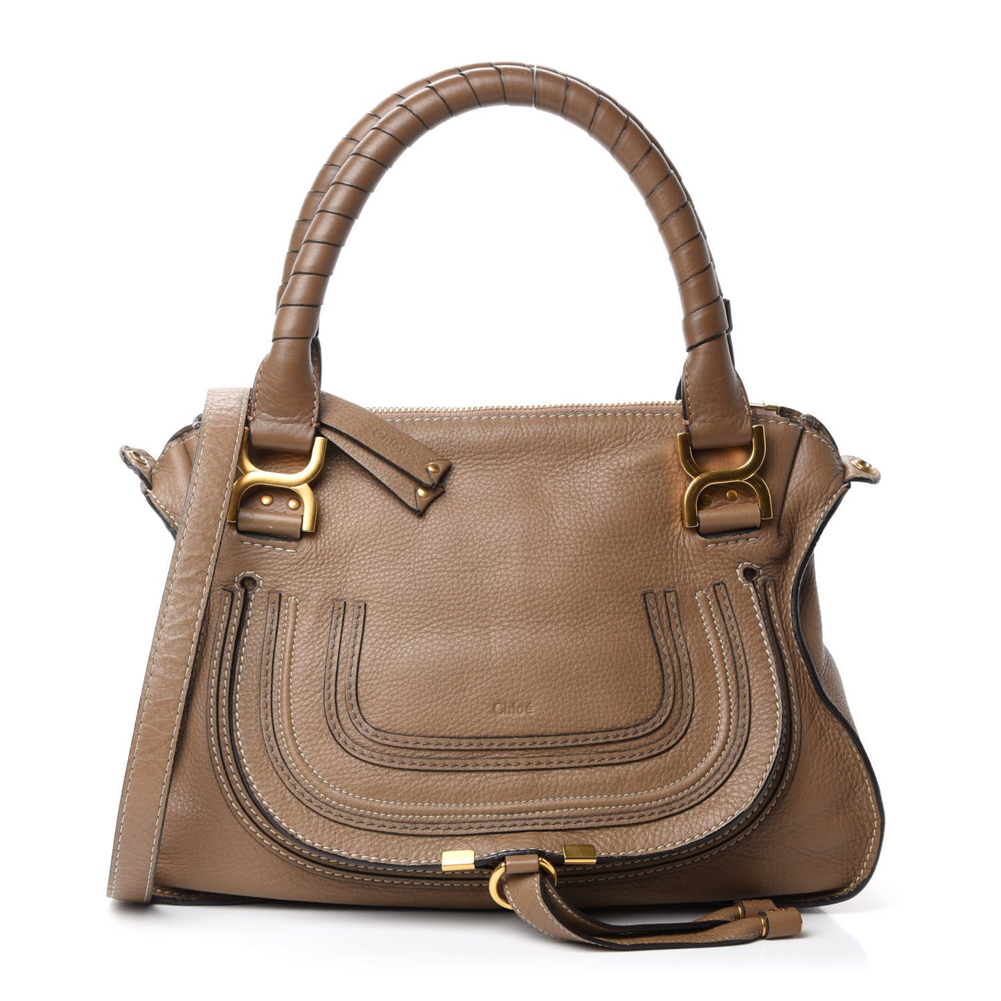 Calfskin Medium Marcie Satchel Nut