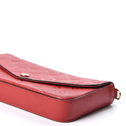 Louis Vuitton Empreinte Pochette Felicie Chain Wallet Scarlet 9 of 11