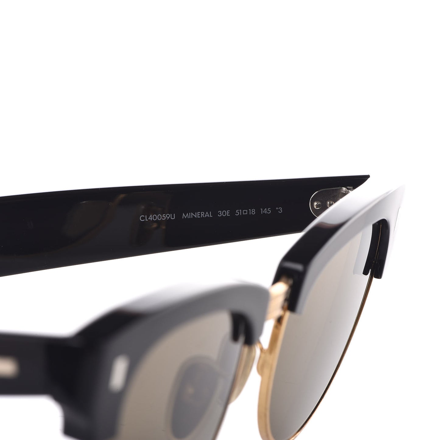 Acetate Cat Eye Sunglasses CL40059U Black Gold