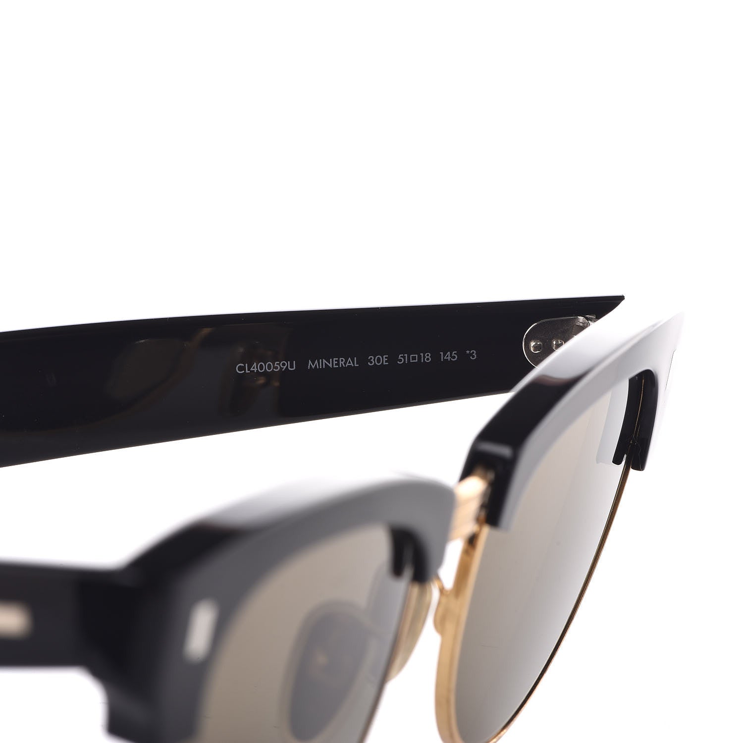 Celine Acetate Cat Eye Sunglasses CL40059U Black Gold 6 of 8
