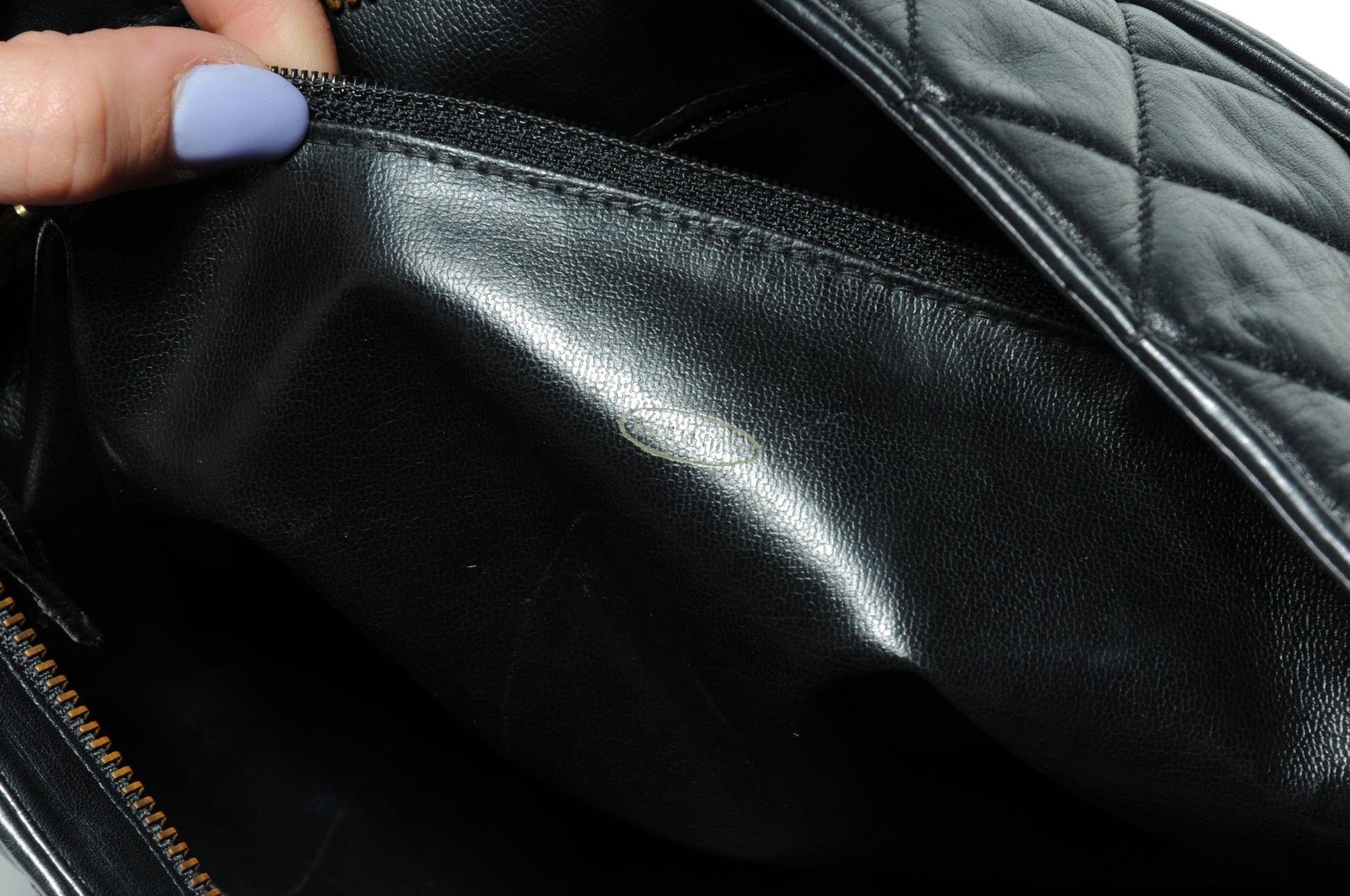 Chanel Lambskin Shopping Tote Black 7 of 9