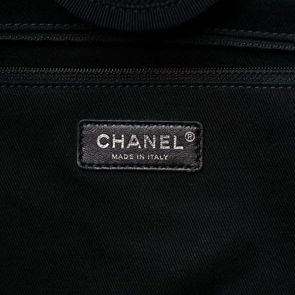 Chanel Canvas Pearl Medium Deauville Tote Black 6 of 14