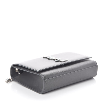 Saint Laurent Grain De Poudre Small Monogram Kate Satchel Storm 4 of 9