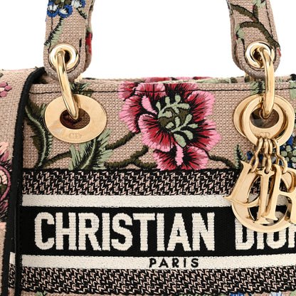 Christian Dior Canvas Mille Fleurs Embroidered Mini Lady D-Lite  Beige Multicolor 8 of 11