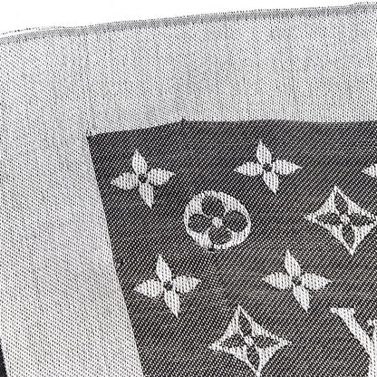 Louis Vuitton Wool Silk Monogram Denim Shawl 5 of 7