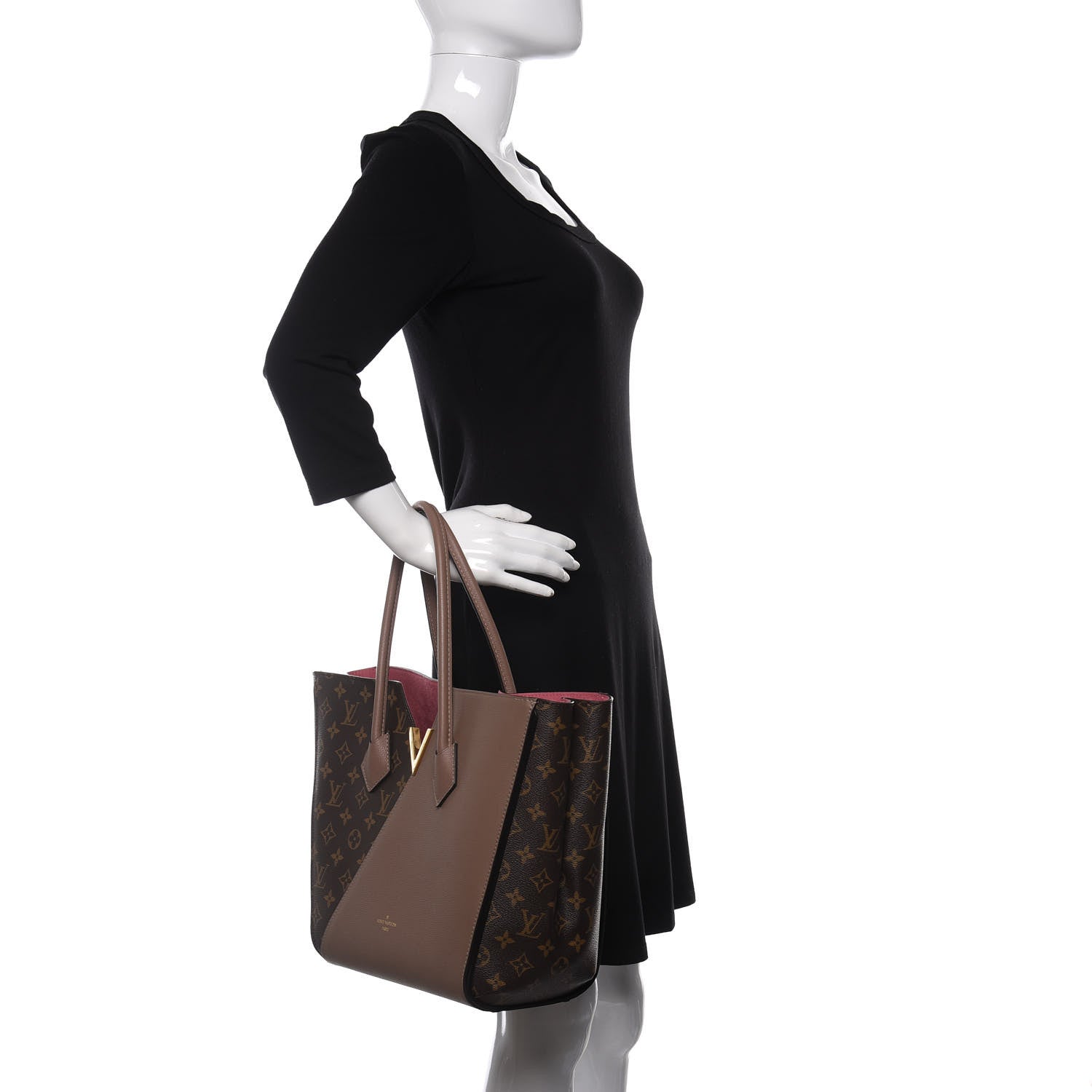 Louis Vuitton Calfskin Monogram Kimono Tote Taupe Glace 2 of 9