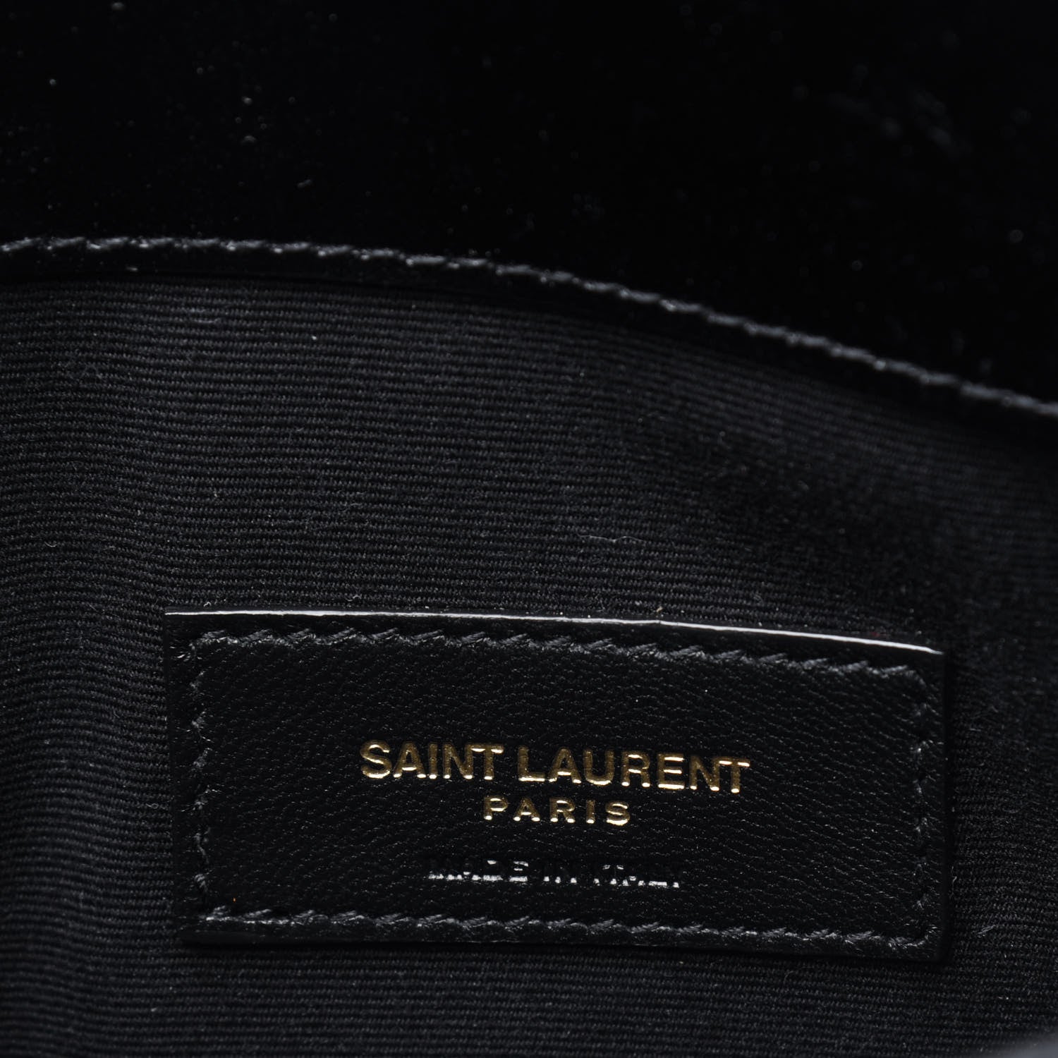 Saint Laurent Smooth Shiny Calfskin Monogram Uptown Pouch Black 6 of 8