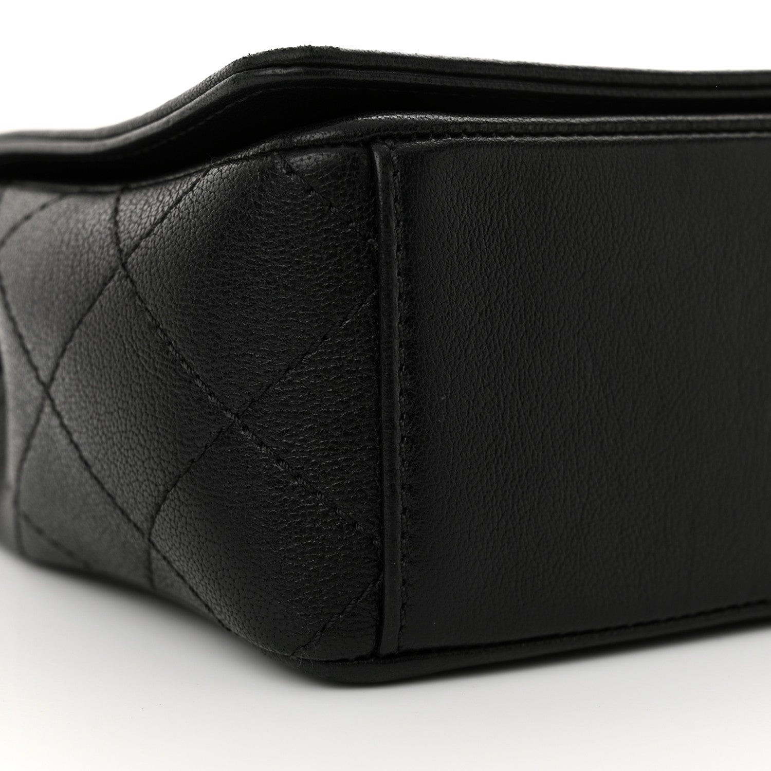 Chanel Sheepskin Quilted Vintage Mademoiselle Flap Black 9 of 13