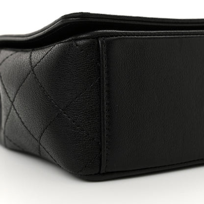 Chanel Sheepskin Quilted Vintage Mademoiselle Flap Black 9 of 13