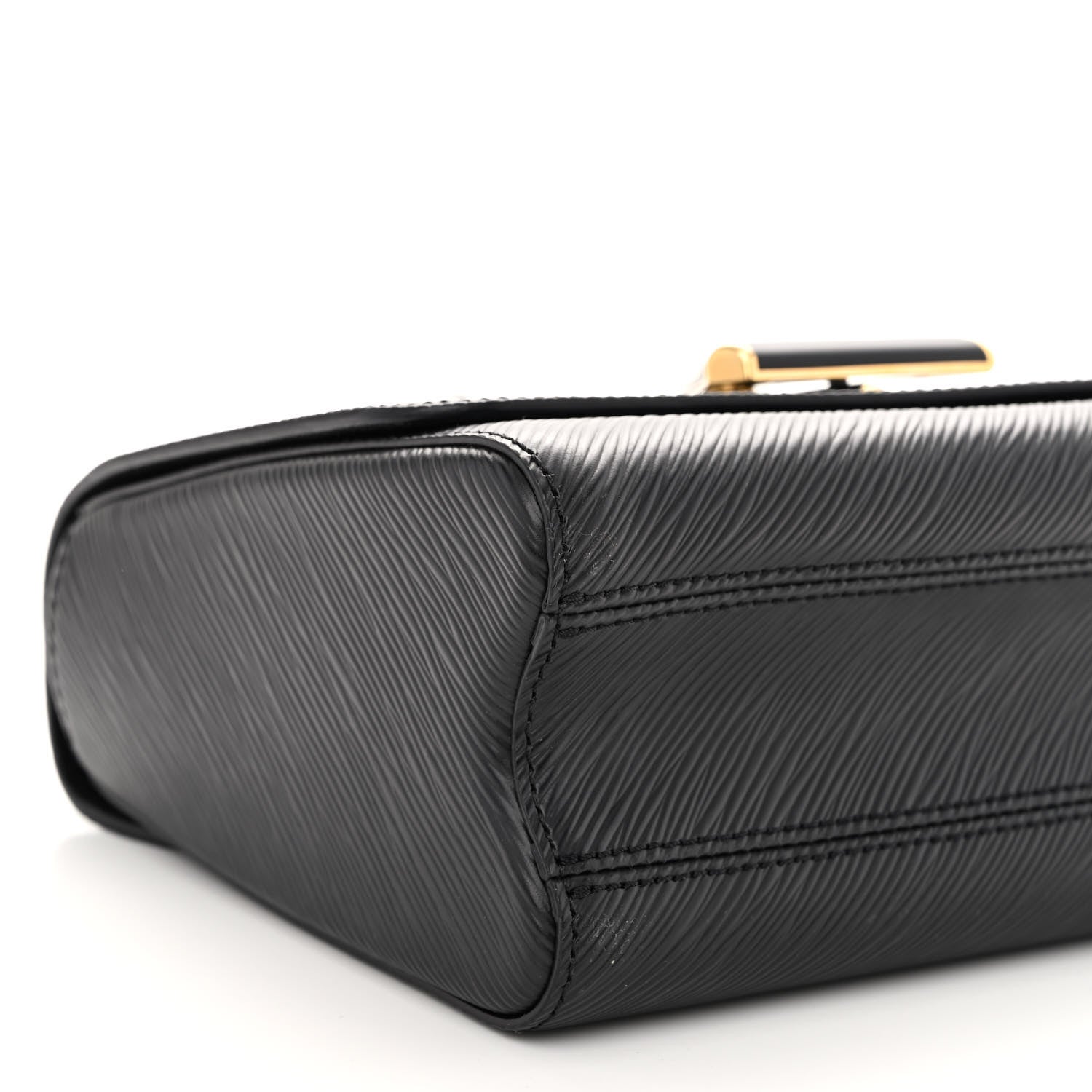 Louis Vuitton Epi Twist Shoulder Bag MM Matte Black Gold 9 of 10