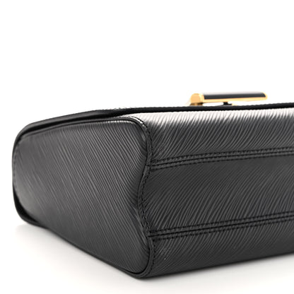 Louis Vuitton Epi Twist Shoulder Bag MM Matte Black Gold 9 of 10