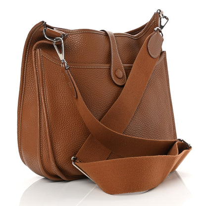 Hermes Taurillon Clemence Evelyne III PM Gold 3 of 13